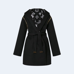 루이비통 리버시블 후드 랩 코트 1AC2DB