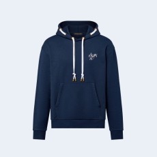 루이비통 코튼 저지 후드 네이비 블루 1AFR35