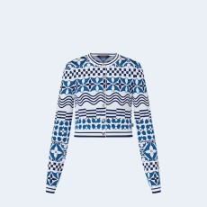 루이비통 모노그램 타일 자카드 크롭 가디건 1ABQJ6