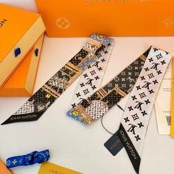 루이비통 블랙 렛츠고 BB 방도 스카프 M76442