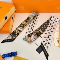 루이비통 블랙 렛츠고 BB 방도 스카프 M76442