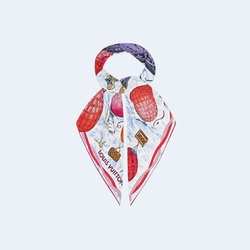 루이비통 업 앤드 어웨이 스퀘어 90 블루 스카프