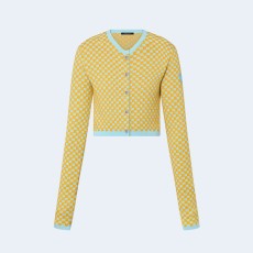 루이비통 다미에 니트 크롭 가디건