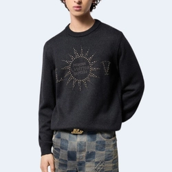 루이비통 엠벨리시드 롱 슬리브드 메리노 울 크루넥 1AFXKR