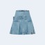 루이비통 데님 버튼 탭 플리츠 스커트