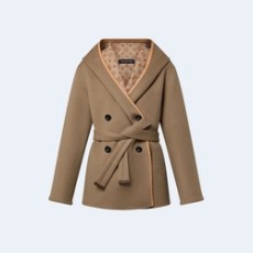 루이비통 3D 모노그램 더블 브레스티드 랩 코트 1ABT6U