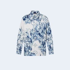 루이비통 테크니컬 코튼 오버셔츠 블루