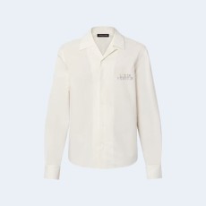 루이비통 엠벨리시드 오픈 카라 롱 슬리브드 셔츠