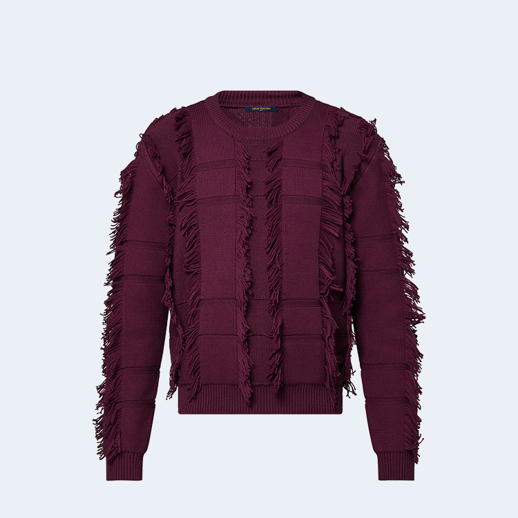 루이비통 프린지드 크루넥 니트 1ABY0X