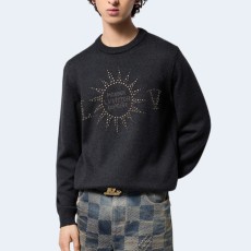 루이비통 엠벨리시드 롱 슬리브드 메리노 울 크루넥 1AFXKR