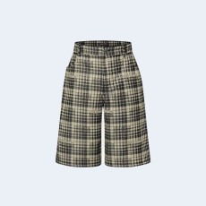 루이비통 체크 데님 쇼츠 블랙 1ABY98