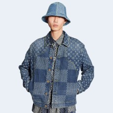 루이비통 x 니고 자이언트 다미에 웨이브 MNGM 데님 자켓 블루