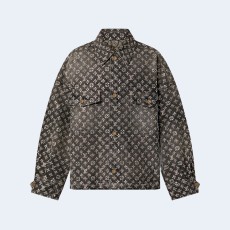 루이비통 메이드 투 오더 엠브로이더드 모노그램 데님 오버셔츠 1ABY92