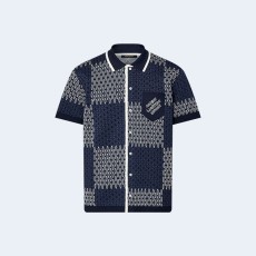 루이비통 다미에 자카드 쇼트 슬리브드 코튼 저지 쇼츠 1AFXS1