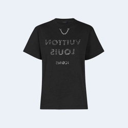 루이비통 프린트 티셔츠 블랙