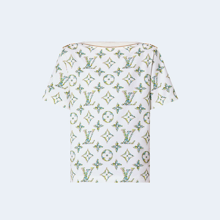 루이비통 플로럴 모노그램 바토 티셔츠 1AFGQT