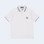루이비통 라펠 로고 자수 폴로 셔츠 화이트
