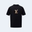 루이비통 레터 프린트 로고 티셔츠 블랙