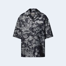 루이비통 쇼트 슬리브드 데님 셔츠 블루 1AFQZC