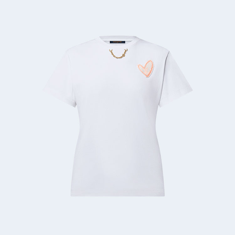 루이비통 LV 하트 패치 티셔츠 1AFZWB