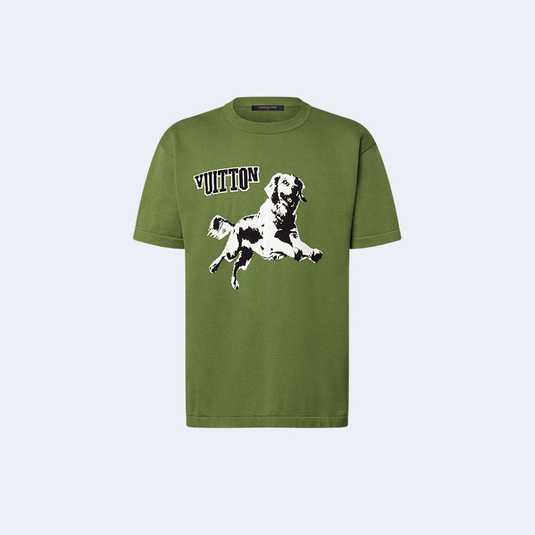 루이비통 쇼트 슬리브드 코튼 크루넥 티셔츠