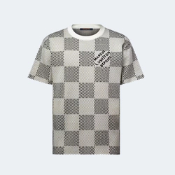 루이비통 다미에 자카드 반팔 크루넥 티셔츠
