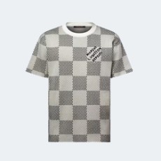 루이비통 다미에 자카드 반팔 크루넥 티셔츠