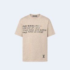 루이비통 LV x 박서보 쇼트 슬리브드 코튼 크루넥 티셔츠