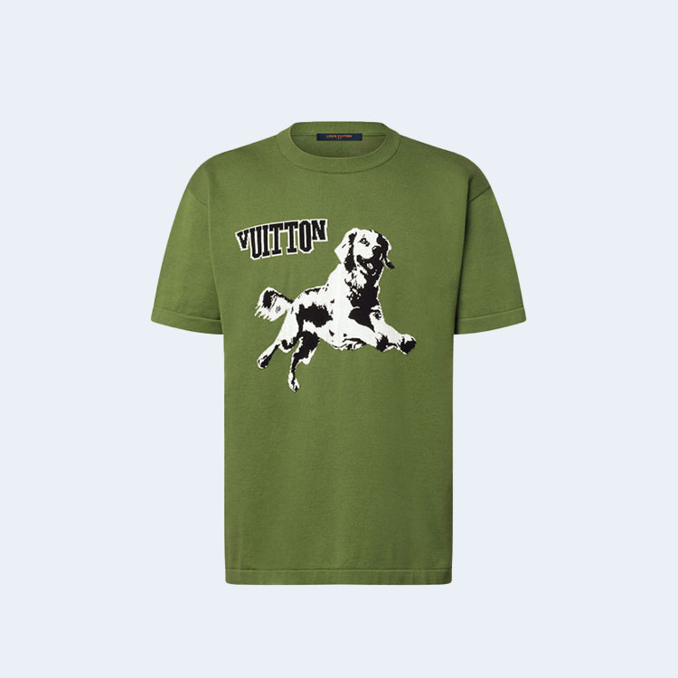 루이비통 쇼트 슬리브드 코튼 크루넥 티셔츠