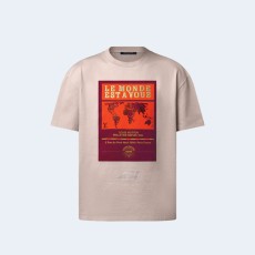 루이비통 그래픽 코튼 쇼트 슬리브 티셔츠 1ABJ9O