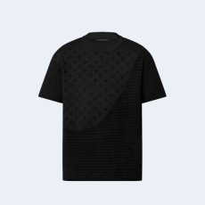 루이비통 그래픽 자카드 쇼트 슬리브드 크루넥 1AHCMP