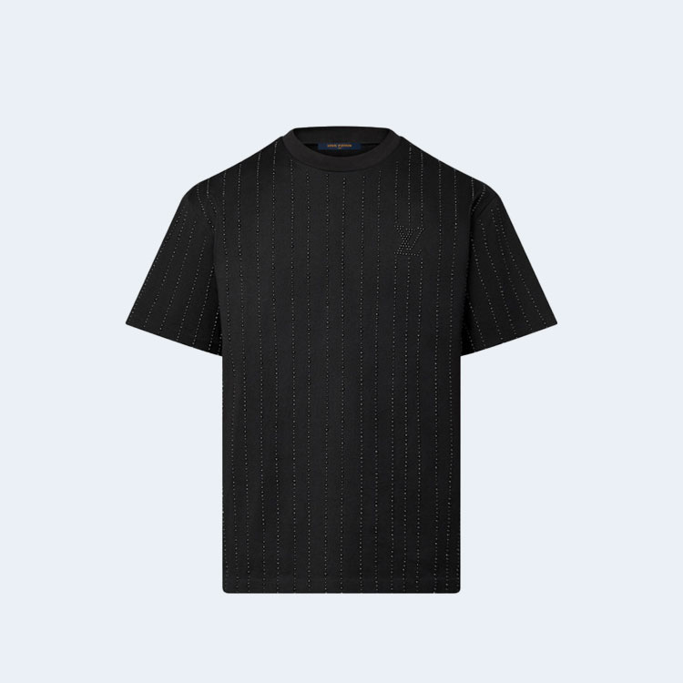 루이비통 크리스털 장식 코튼 티셔츠 1AFYDS