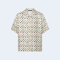 루이비통 모노그램 프린트 반소매 실크 셔츠 1AFQ27