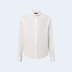 루이비통 펄 버튼 핏티드 롱 슬리브드 코튼 셔츠