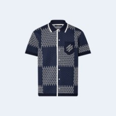 루이비통 다미에 자카드 쇼트 슬리브드 코튼 저지 쇼츠 1AFXS1