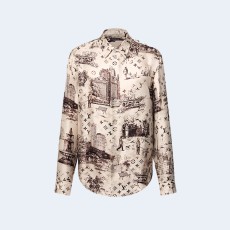 루이비통 롱 슬리브드 실크 셔츠 1AGJN1