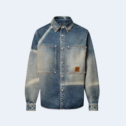 루이비통 선페이디드 이펙트 데님 셔츠