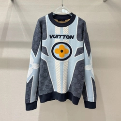 루이비통 퀼티드 코튼 블렌드 크루넥