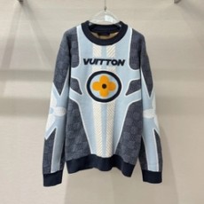 루이비통 퀼티드 코튼 블렌드 크루넥