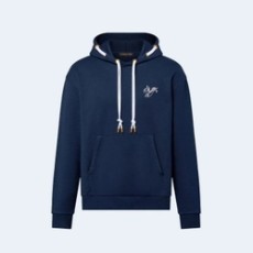 루이비통 코튼 저지 후드 네이비 블루