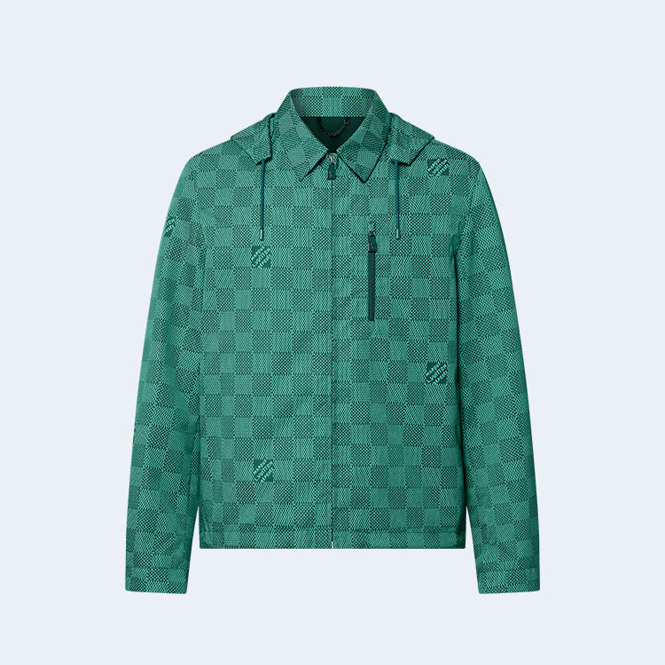 루이비통 프린티드 나일론 후디드 윈드브레이커 1AFQD5