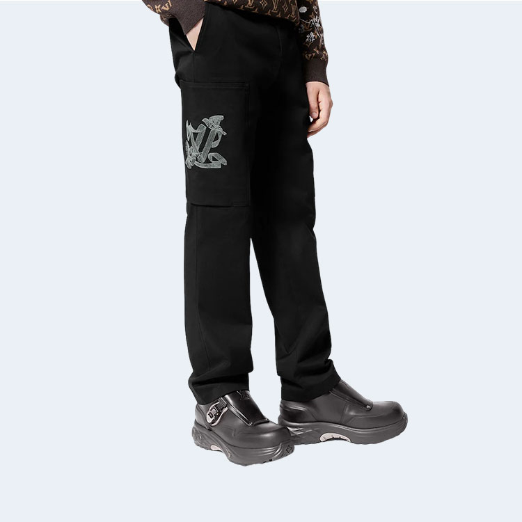 루이비통 자수 테크니컬 코튼 카고팬츠