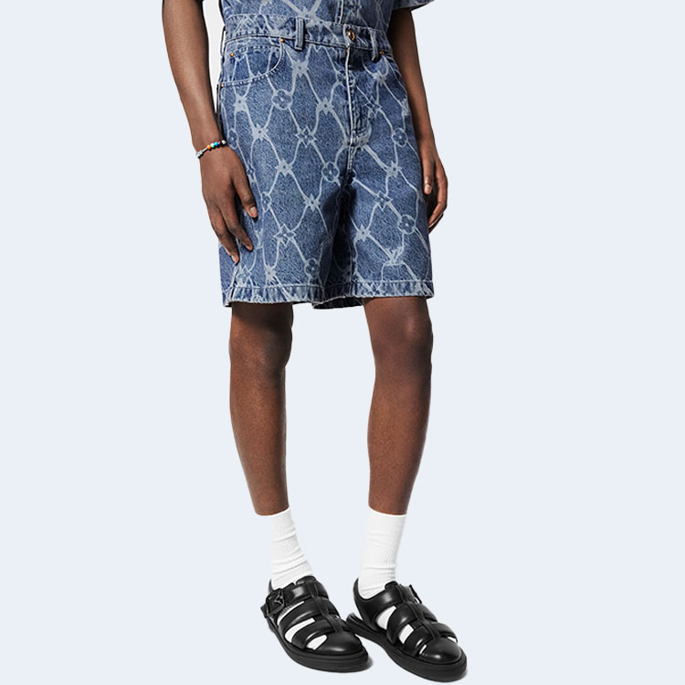 루이비통 모노그램 프린트 데님 쇼츠 1AFQFG