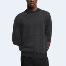 루이비통 모노그램 엠벨리시드 울 이브닝 크루넥 스웨터