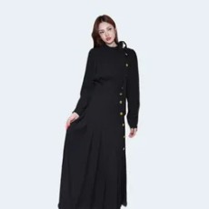 루이비통 플리츠 롱 드레스