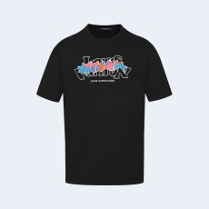 루이비통 쿠사마 야요이 라운드 넥 티셔츠 블랙