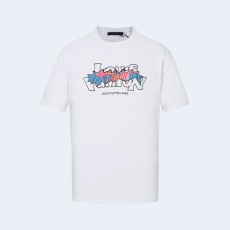 루이비통 쿠사마 야요이 라운드 넥 티셔츠 화이트