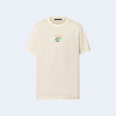 루이비통 숏 슬리브드 코튼 니티드 크루넥 티셔츠 1AFRDI