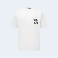 루이비통 LV 프린트 반소매 티셔츠 화이트