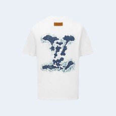 루이비통 클라우드 자카드 티셔츠 화이트